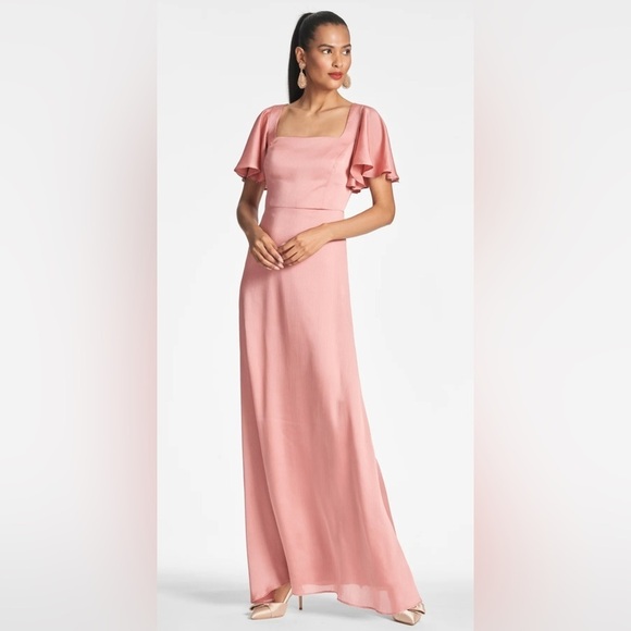 NWT | Sachin + Babi Aurora Gown Rouge Pink Peach Size 12 - Picture 3 of 11